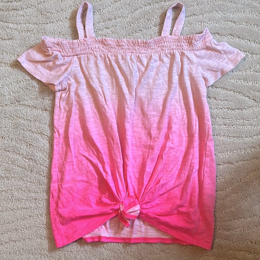 Abercrombie Kids Ombré Barbie Pink Boho Peasant Shirt